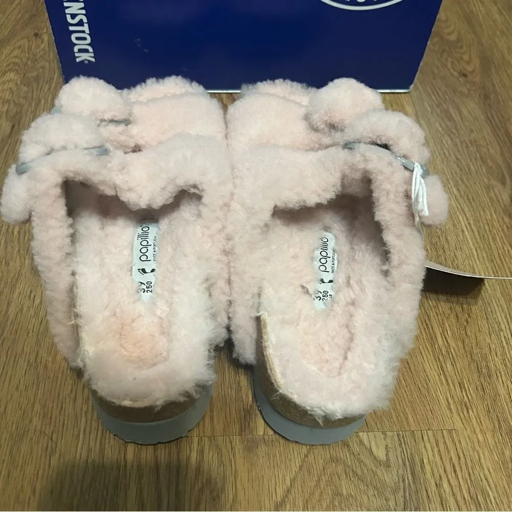 BIRKENSTOCK PAPILLIO pink fur sandals shoes women’s eur 39 new - Picture 4 of 9